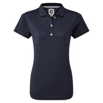 Footjoy Stretch Pique Solid Golfpolo Dames Navy