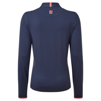 Footjoy Full Zipp Jersey tonal Strip Midlayer Navy