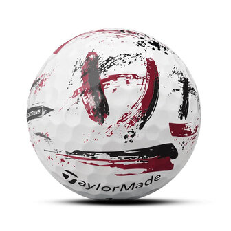 Golfballen Taylormade Speed Soft Ink Wit Rood