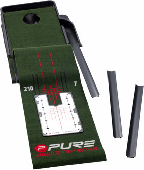 Pure2Improve Golf hazard Puttingmat inclusief spiegel