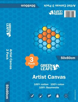 50x60 canvas schildersdoeken 3 pack