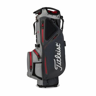 Titleist Hybrid 14 Stadry Standbag Charcoal Grijs Rood