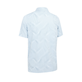 Callaway Warped Gingham Print Polo Heren Bright White