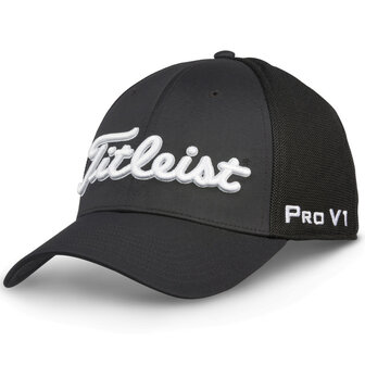 Titleist Tour Sports Mesh Cap Zwart Wit Medium-Large