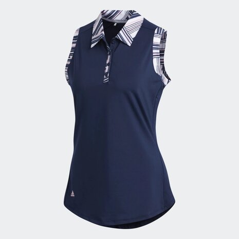 ULTIMATE365 PRINTED SLEEVELESS POLOSHIRT