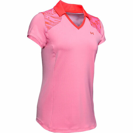 Under Armour Zinger Blocked Polo Pink