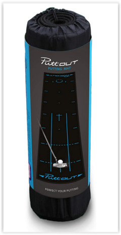 PuttOut Putting Mat Zwart Blauw