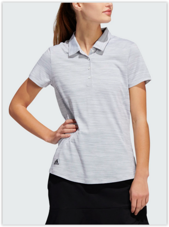 Adidas Spaced Dyed Dames Golfpolo Wit Zwart