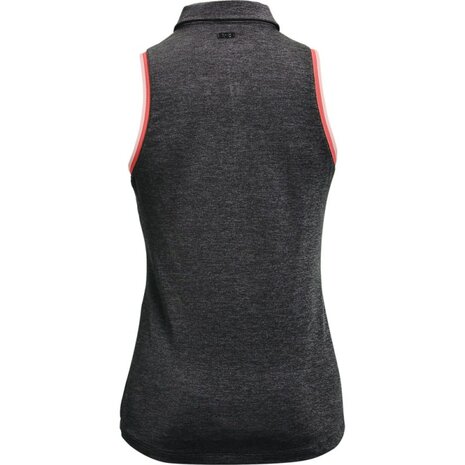 Under Armour Zinger Sleeveless Tipped Polo Jet Gray