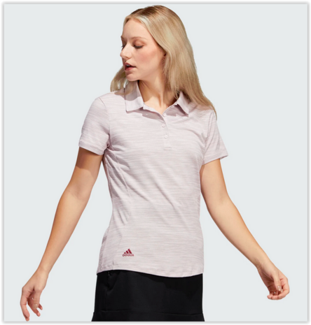 Adidas Spaced Dyed Dames Golfpolo Pink