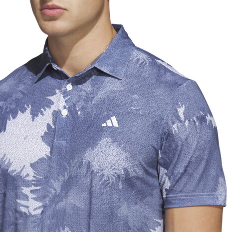 Heren Golfpolo Adidas Flower Mesh Navy