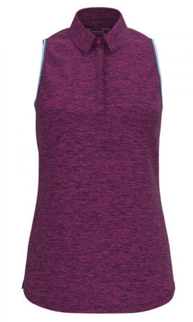 Under Armour Zinger Sleeveless Tipped Polo Polaris Purple