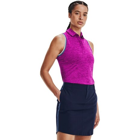 Under Armour Zinger Sleeveless Tipped Polo Polaris Purple