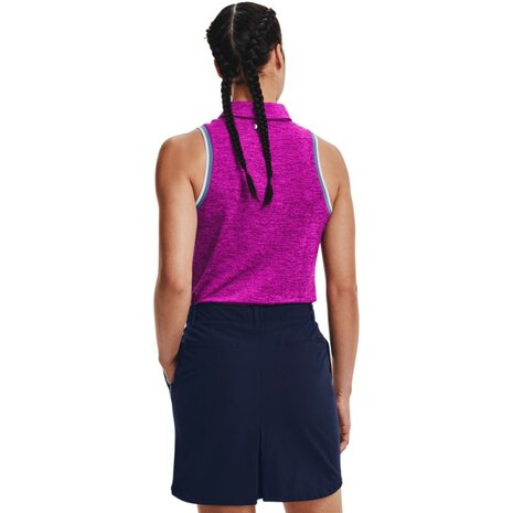 Under Armour Zinger Sleeveless Tipped Polo Polaris Purple