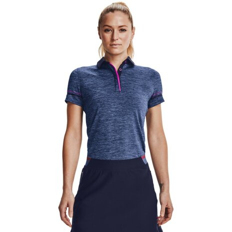 Under Armour Zinger SS Heather Polo Midnight Navy