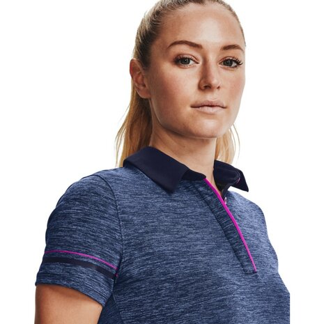 Under Armour Zinger SS Heather Polo Midnight Navy