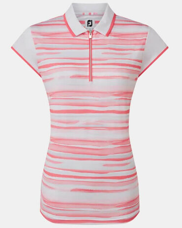 Footjoy Cap Sleeve Watercolour Print Coral