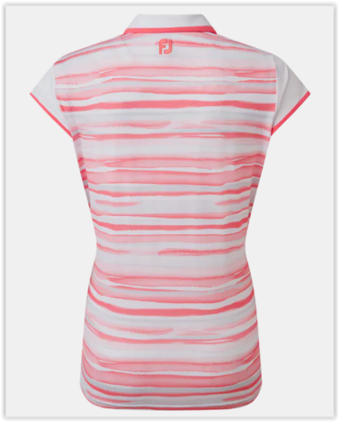 Footjoy Cap Sleeve Watercolour Print Coral