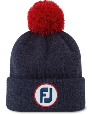 Footjoy Solid Pom Navy Rood