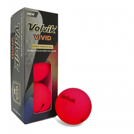 Volvik Vivid Golfballen Sleeve Rood