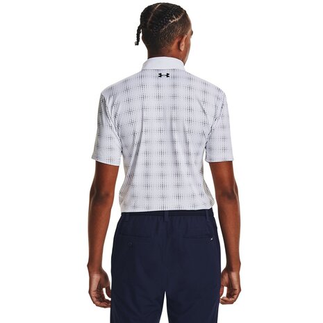 Under Armour Playoff Polo 3.0 Print-White Midnight Navy