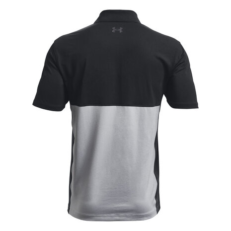 Under Armour Performance Blocked Polo-Black Steel