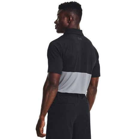 Under Armour Performance Blocked Polo-Black Steel