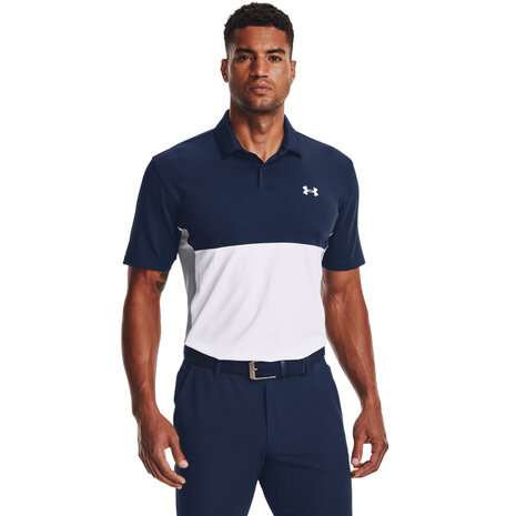 Under Armour Performance Blocked Polo-Academy White