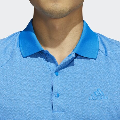 Adidas Moss Stitch Jaquard Polo Blurus White