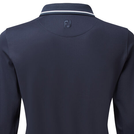 Footjoy Dames Thermal Jersey Lange Mouw Polo Navy