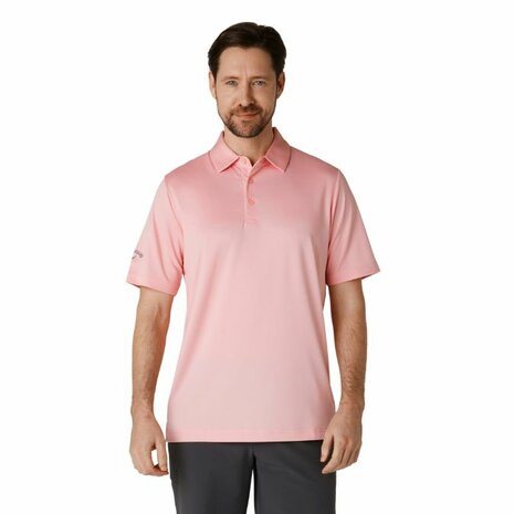 Callaway Heren Golfpolo Cooling Candy Pink