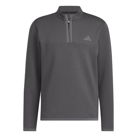 Golfsweater Adidas Microdot 1/4 Rits Charcoal