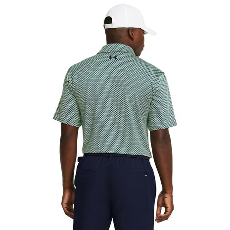 Under Armour Playoff Golfpolo 3.0 Printed- Micro-Pine Matrix Green 