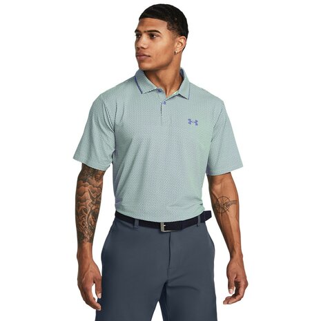 Heren Golfpolo Under Armour Iso-Chill Verge Croscutt Matrix Green Starlight