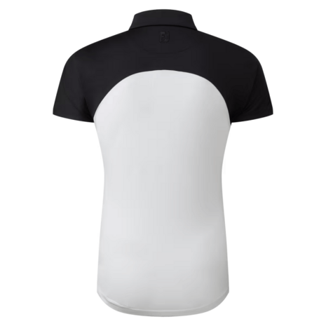 Dames Golf Polo Footjoy Cap Sleeve Bloc Nayy Wit 