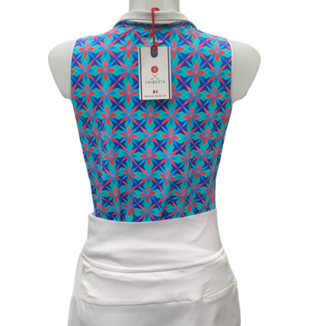 Chiberta  Faience Mouwloze Dames Golfpolo Multi Kleuren