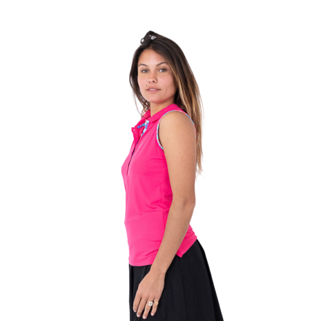 Chiberta Mouwloze Dames Golfpolo Pink