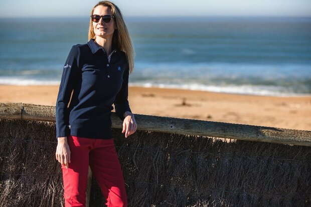 Chiberta Dames Golfpolo Langemouw Navy