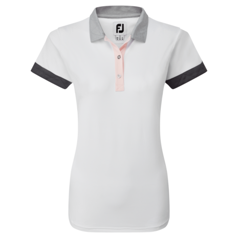 Footjoy Jurkje Blocked Pique White