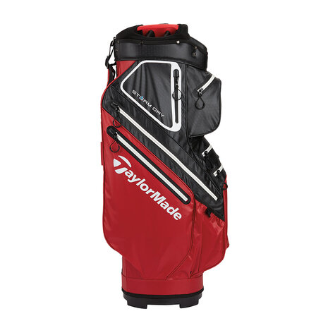 Taylormade TM23 Cartbag Storm Dry Waterproof Rood Zwart