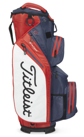 Cartbag Titleist Cart 14 StaDry Navy Rood Wit