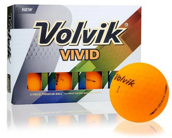 Volvik Vivid Golf Balls Sherbet Orange