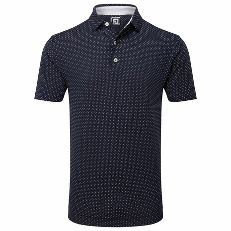 Footjoy Slisle Dot Heren Polo Shirt Navy