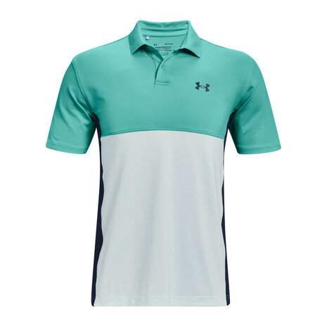 Under Armour Performance Blocked Polo-Academy Neptune Sea Mist