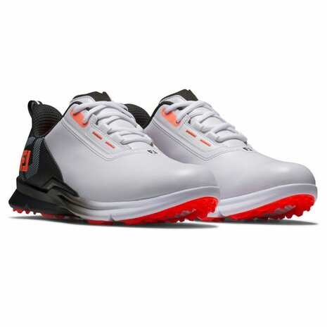 Footjoy Heren Golfschoenen Fuel Zwart Wit Oranje