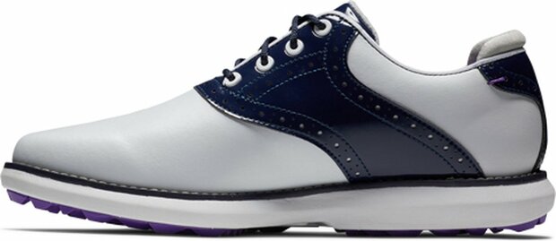 Golfschoenen Dames Footjoy Traditions Wit Navy Spikeless