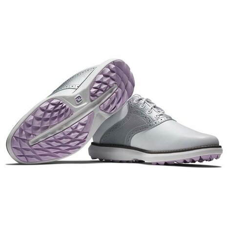 Golfschoenen Dames Footjoy Traditions Wit Zilver Spikeless