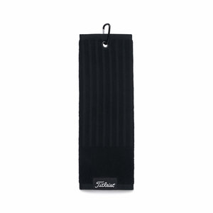 Titleist Trifold Cart Golfhanddoek Zwart