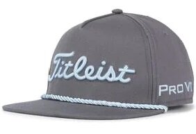 Titleist Flat Bill Tour Rope Cap Charcoal Sky