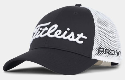 Titleist Tour Performance Mesh Cap Zwart Wit Zwart